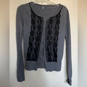 coquette vintage black laced cardigan